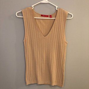Anne Klein Beige V-neck tank